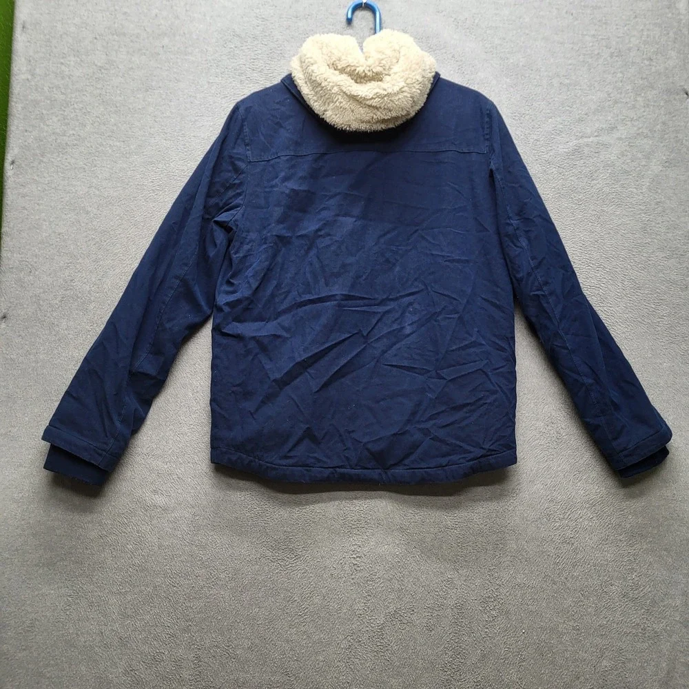 Levi's Men Jacket S Navy Chambray Sherpa‎ Faux Fur Lined Work Wear